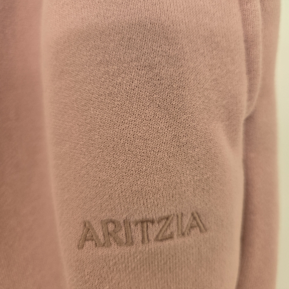 Aritzia Sweatfleece Straight Sweatpant, M, Millenial Pink